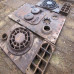 Panzer V  Panther motordeck set of ventilation grills and maintance hatch with armor plate